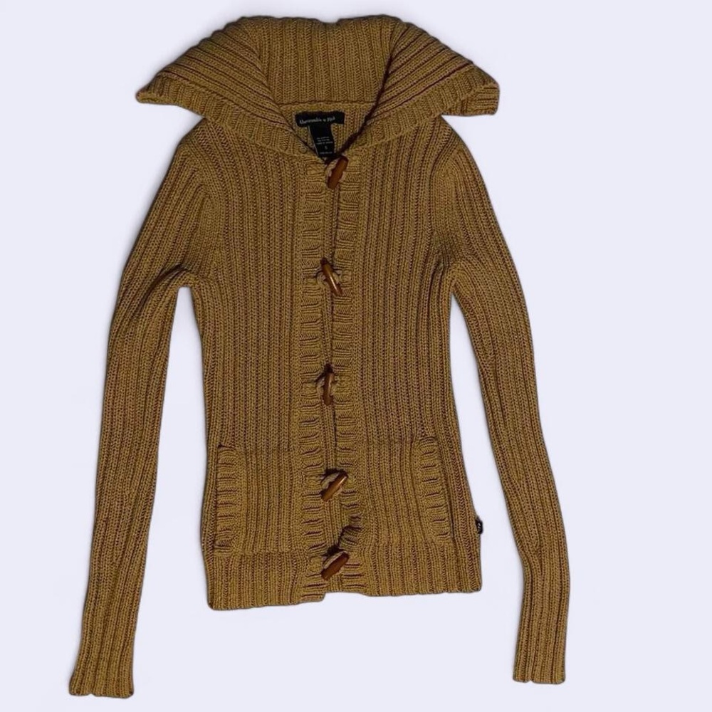 Y2K Abercrombie & Fitch Tan Cardigan